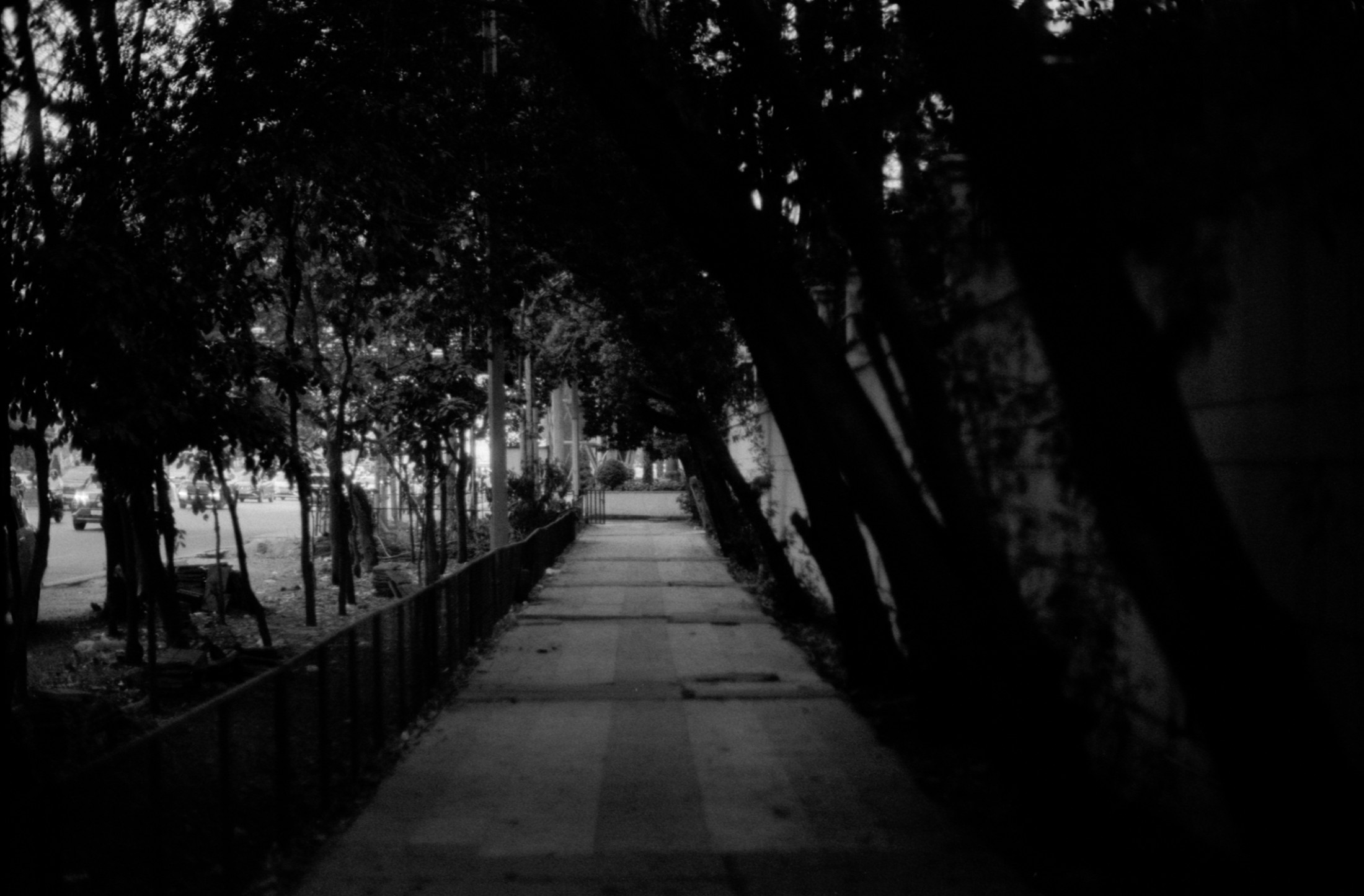 Empty sidewalks